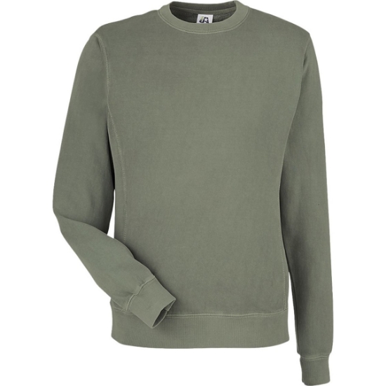 Custom Unisex Pigment-Dyed Fleece Crewneck Sweatshirt Spruce