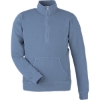 Custom Unisex Pigment-Dyed Fleece Quarter-Zip Pullover Denim