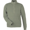 Custom Unisex Pigment-Dyed Fleece Quarter-Zip Pullover Spruce