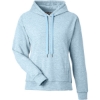 Custom Womens Electric Fleece Hooded Sweatshirt Electric Sky