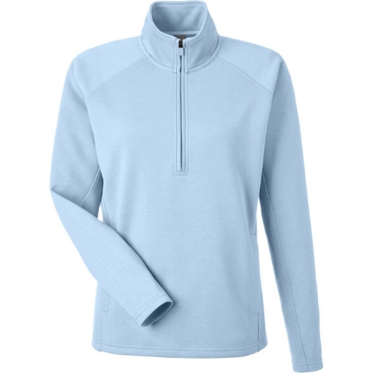 Custom Womens Apex Fleece Quarter-Zip Pullover Ice Blue