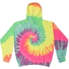 Custom Unisex Tie-Dyed Hooded Sweatshirt Minty Rainbow