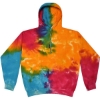 Custom Unisex Tie-Dyed Hooded Sweatshirt Multi Rainbow