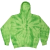 Custom Unisex Tie-Dyed Hooded Sweatshirt Spider Lime