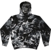Custom Youth Tie-Dyed Hooded Sweatshirt Multi Black