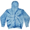 Custom Youth Tie-Dyed Hooded Sweatshirt Spider Baby Blue
