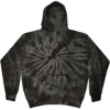 Custom Youth Tie-Dyed Hooded Sweatshirt Spider Black