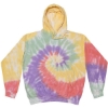 Custom Youth Tie-Dyed Hooded Sweatshirt Zen Rainbow