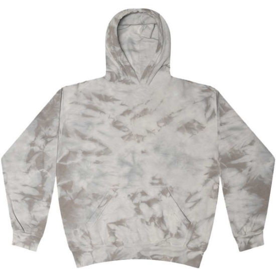 Custom Youth Crystal Wash Hooded Sweatshirt Crystal Silver