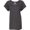 Custom Women’s Flowy Raglan Tee Dark Grey Heather