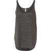 Custom Womens Flowy Tank with Side Slit Dark Grey Heather