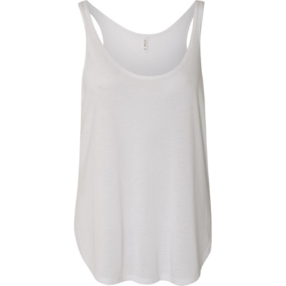 Custom Womens Flowy Tank with Side Slit White