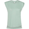 Custom Women’s Flowy Rolled Cuffs Muscle Tee Dusty Blue