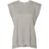 Custom Women’s Flowy Rolled Cuffs Muscle Tee Heather Stone