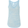 Custom Womens Flowy V-Neck Tank Blue Marble