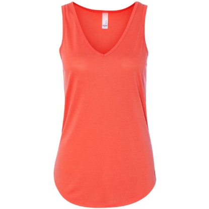 Custom Womens Flowy V-Neck Tank Coral