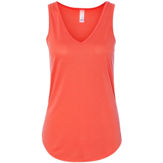 Custom Womens Flowy V-Neck Tank Coral