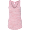 Custom Womens Flowy V-Neck Tank Red Marble
