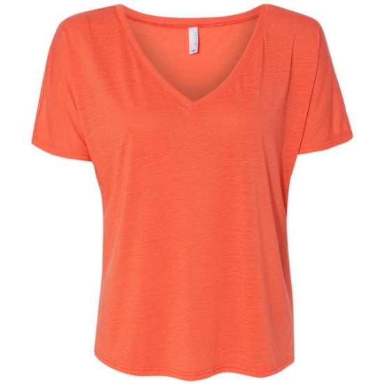 Custom Women’s Slouchy V-Neck Tee Coral