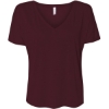 Custom Women’s Slouchy V-Neck Tee Maroon