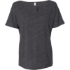 Custom Women’s Slouchy Tee Charcoal Black Slub