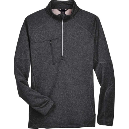 Custom Mens Catalyst Performance Fleece Quarter-Zip Pullover Carbon Heather