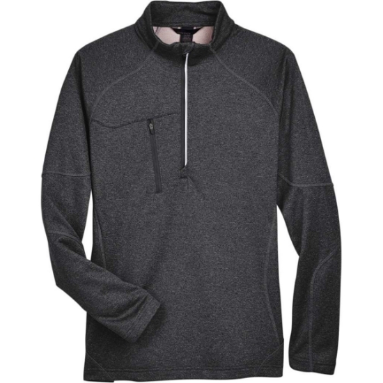Custom Mens Catalyst Performance Fleece Quarter-Zip Pullover Carbon Heather