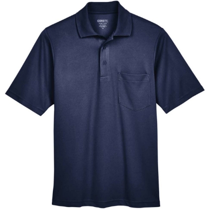 Custom Mens Origin Performance Piqué Polo with Pocket Classic Navy