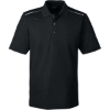 Custom Mens Radiant Performance Piqué Polo with Reflective Piping Black
