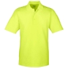 Custom Mens Radiant Performance Piqué Polo with Reflective Piping Safety Yellow