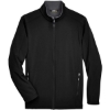 Custom Mens Tall Cruise Two-Layer Fleece Bonded Soft Shell Jacket Black