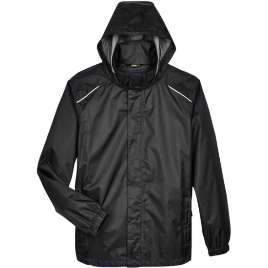 Custom Mens Climate Seam Sealed Lightweight Variegated Ripstop Jacket Black