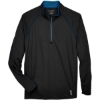 Custom Mens Radar Performance Quarter-Zip Pullover Black/ True Royal