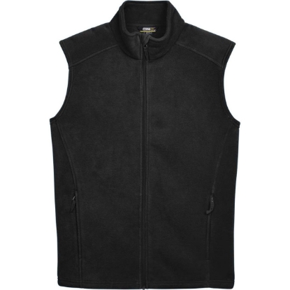 Custom Mens Tall Journey Fleece Vest Black