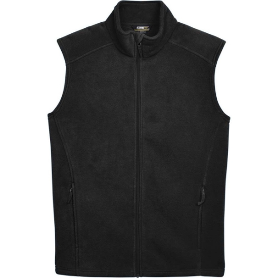 Custom Mens Tall Journey Fleece Vest Black