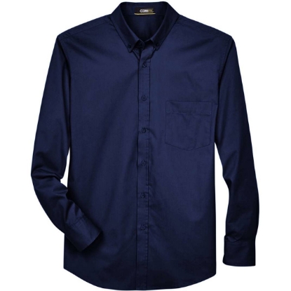 Custom Mens Tall Operate Twill Dress Shirt Classic Navy