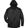 Custom Mens Angle 3-In-1 Jacket with Bonded Fleece Liner Black