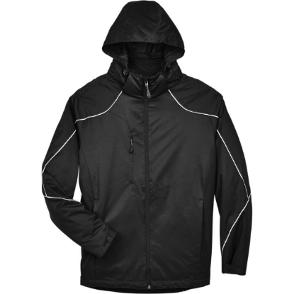 Custom Mens Angle 3-In-1 Jacket with Bonded Fleece Liner Black