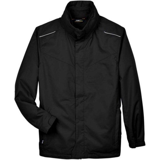 Custom Mens Region 3-in-1 Jacket with Fleece Liner Black
