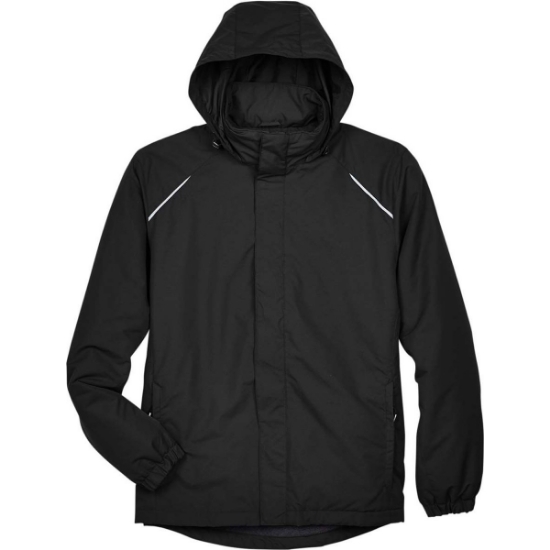 Custom Mens Tall Profile Fleece-Lined All-Season Jacket Black
