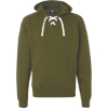 Custom Mens Sport Lace Hooded Sweatshirt Military Green