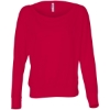 Custom Women’s Flowy Off Shoulder Long Sleeve Tee Red