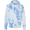 Custom Mens Tie-Dyed Fleece Hooded Sweatshirt Periwinkle Tie Dye