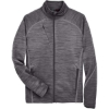 Custom Mens Flux Mélange Bonded Fleece Jacket Carbon/ Black