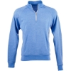 Custom Mens Triblend Quarter-Zip Sweatshirt Cool Royal Triblend