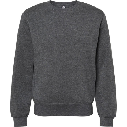 Custom Unisex Triblend Fleece Crewneck Sweatshirt Black Triblend