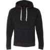 Custom Mens Triblend Fleece Hooded Sweatshirt Black Solid
