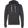 Custom Mens Triblend Fleece Hooded Sweatshirt Black Triblend