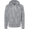 Custom Mens Triblend Fleece Hooded Sweatshirt Grey Aloha Triblend