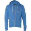 Custom Mens Triblend Full-Zip Hooded Sweatshirt Cool Royal Triblend